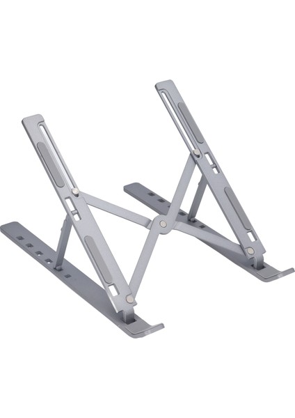 Dizüstü Bilgisayar Standı Taşınabilir Ayarlanabilir Katlanır Ergonomik Alüminyum Alaşımlı Tablet Pc Dizüstü Bilgisayar Soğutma Standı Yükseltici Depolama Çantası Gri (Yurt Dışından)