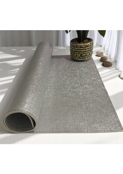 6 Adet Metalik Gümüş Rengi Amerikan Servisi 30 *40 cm