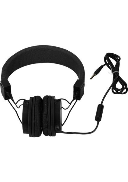 3.5mm Kablolu Kulaklık Mikrofonlu Stereo Katlanabilir Ayarlanabilir Kafa Bandı Müzik Çağrıları Oyunlar Pc Dizüstü Bilgisayar Tablet Telefon Mp3 Siyah ile Uyumlu Hat Içi Kontrol (Yurt Dışından) fiyatları