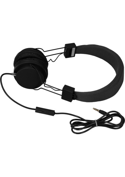 3.5mm Kablolu Kulaklık Mikrofonlu Stereo Katlanabilir Ayarlanabilir Kafa Bandı Müzik Çağrıları Oyunlar Pc Dizüstü Bilgisayar Tablet Telefon Mp3 Siyah ile Uyumlu Hat Içi Kontrol (Yurt Dışından) indirimleri