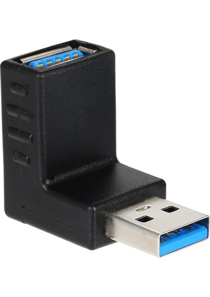 Dik Açı Usb3.0 Am'den Af L Şeklinde Adaptör Dönüştürücü USB 3.0 A Erkekten A Dişiye 90 Derece Açı Tak (Yurt Dışından)