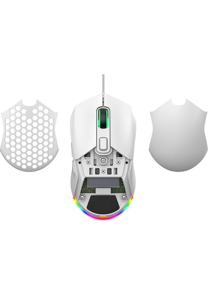 Hxsj X300 Rgb Oyun Faresi Arka Aydınlatmalı Kablolu Ergonomik 6 Düğmeli Programlanabilir Fare Makro Kayıt ve Tekerlek Hızı Ayarı 7200 Hareket Hızı Windows Pc Için (Beyaz) (Yurt Dışından) indirimleri