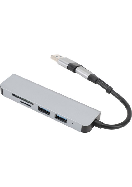 5'i 1 Arada USB Type C Hub 5gbps 3 Usb3.0 Veri Portu Hafıza Kartı Depolama Kart Okuyucu USB C Hub Adaptörü Telefon Tablet Bilgisayar Için (Yurt Dışından)