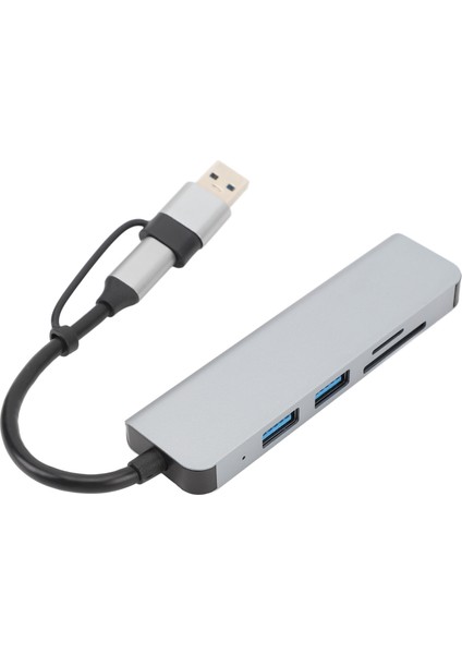 5'i 1 Arada USB Type C Hub 5gbps 3 Usb3.0 Veri Portu Hafıza Kartı Depolama Kart Okuyucu USB C Hub Adaptörü Telefon Tablet Bilgisayar Için (Yurt Dışından)
