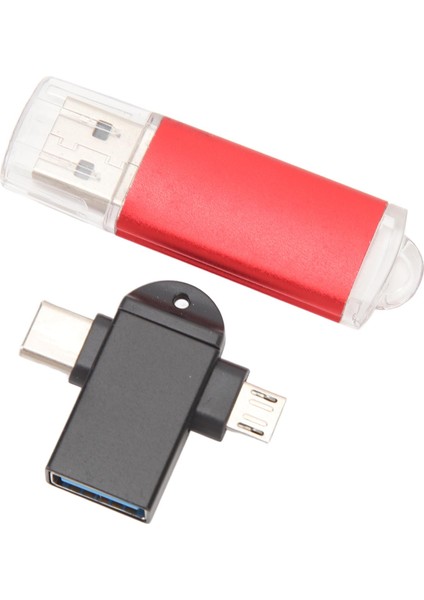 USB Bellek Depolama Çubuğu Kompakt Taşınabilir USB Flash Sürücü Usb'den Tip C'ye ve Micro USB Adaptörüne Windows 98 Için Os x 9 Kırmızı 128 GB (Yurt Dışından) modelleri