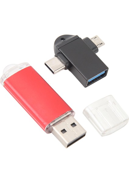 USB Bellek Depolama Çubuğu Kompakt Taşınabilir USB Flash Sürücü Usb'den Tip C'ye ve Micro USB Adaptörüne Windows 98 Için Os x 9 Kırmızı 128 GB (Yurt Dışından) fırsatları