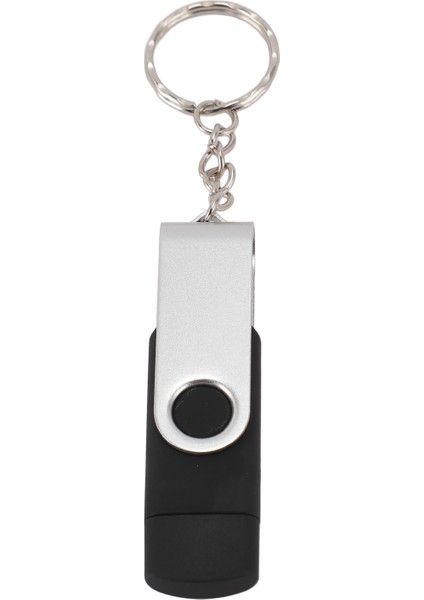 3'ü 1 Arada U Disk USB 2.0 Tip C Mikro USB Flash Sürücüler Evrensel Su Geçirmez Taşınabilir USB Bellek Yedekleme Için 128 GB Siyah (Yurt Dışından)