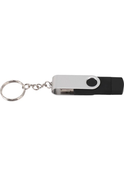 3'ü 1 Arada U Disk USB 2.0 Tip C Mikro USB Flash Sürücüler Evrensel Su Geçirmez Taşınabilir USB Bellek Yedekleme Için 128 GB Siyah (Yurt Dışından)