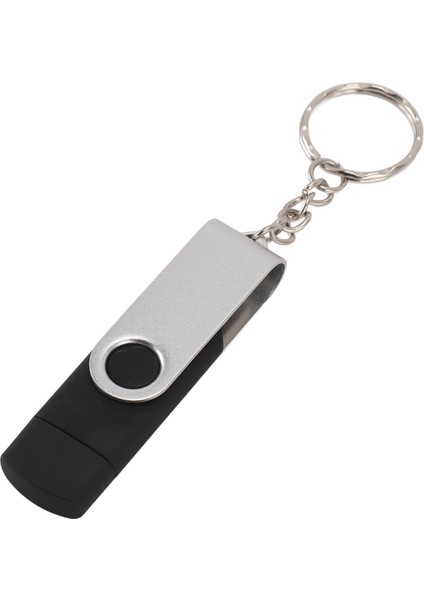 3'ü 1 Arada U Disk USB 2.0 Tip C Mikro USB Flash Sürücüler Evrensel Su Geçirmez Taşınabilir USB Bellek Yedekleme Için 128 GB Siyah (Yurt Dışından)