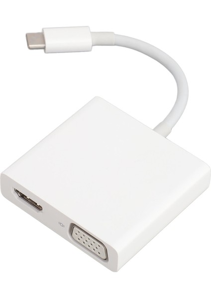 Type C'den Hd Multimedya Arayüzü VGA Usb3.0 Adaptörü Tak ve Çalıştır USB Type C Dijital Av Çoklu Bağlantı Noktası Adaptörü Bilgisayarlar Için (Yurt Dışından)