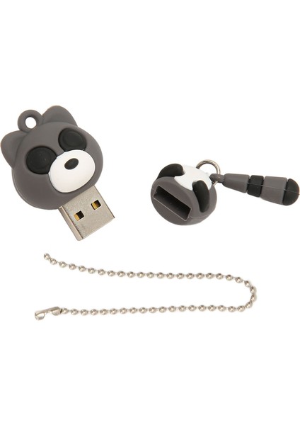 Usb2.0 U Disk Sıcak Değiştirilebilir Ultra Kararlı Sevimli Rakun USB Flash Sürücüleri USB Bellek Cep Telefonu Bilgisayar Kullanımı 64 GB (Yurt Dışından)