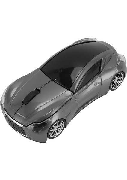 Spor Araba Şeklinde Kablosuz Fare 1600 Dpı Optik Sensörlü Fareler 2.4 Ghz USB Alıcı Fare Pc Için Ios Gri (Yurt Dışından)