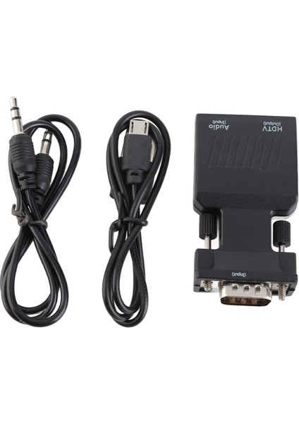 Vga'dan Hd Multimedya Arayüz Adaptörü 3,5 mm Ses Kablosu Aktif Erkek Vga'dan Dişi Hd 1080P 60Hz Bilgisayar Dizüstü Bilgisayar Projektör Için (Yurt Dışından)