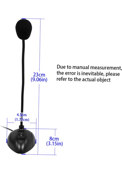 Bilgisayar Mikrofonu Masaüstü Kapasitif Mikrofon Kablolu Mikrofon 3.5mm Arayüzü Ders Konferans Sesli Sohbet (Yurt Dışından)