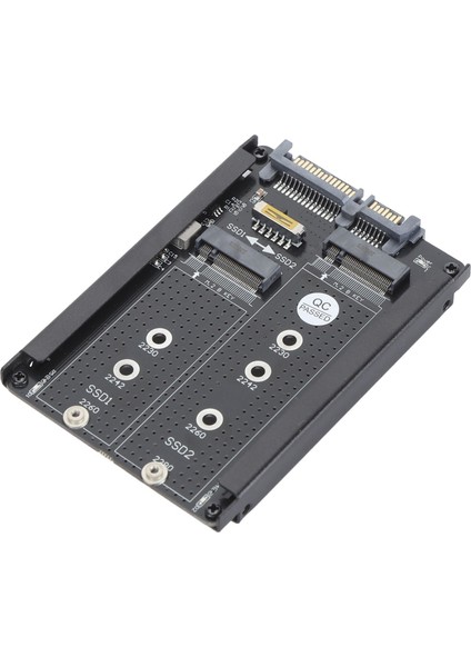 Çift Ngff Bm Anahtar M.2 SSD Kartı 6gbps Sata Iıı Arayüzü 2,5 Inç Sata Combo HDD Disk Sürücü Muhafazası 2230 2242 2260 Için (Yurt Dışından) modelleri