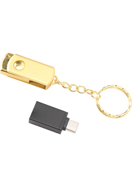 USB Flash Sürücü Hızlı Aktarım Hızı USB 2.0 Sürücü Usb'den Tip C Adaptörüne Dizüstü Bilgisayar Tablet Altın 128 GB (Yurt Dışından)