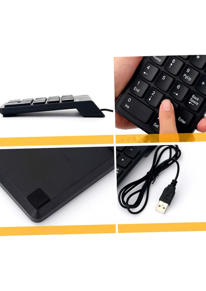 Kablolu USB Sayısal Tuş Takımı 18 Tuşlu Mini Dijital Klavye Imac/mac Pro/macbook/macbook Air/pro Dizüstü Bilgisayar Için Yedek (Yurt Dışından)