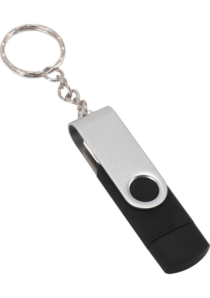 3'ü 1 Arada U Disk USB 2.0 Tip C Mikro USB Flash Sürücüler Evrensel Su Geçirmez Taşınabilir USB Bellek Yedekleme Için 64 GB Siyah (Yurt Dışından)