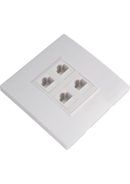Cat 6 Ethernet Duvar Plakası 4 Port Dişi-Dişi Keystone Duvar Plakası Cat5 CAT5E CAT6A Için Internet Duvar Plakası (Yurt Dışından) fiyatları