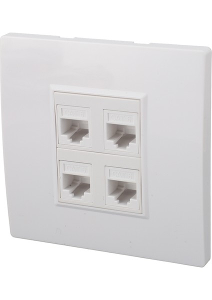 Cat 6 Ethernet Duvar Plakası 4 Port Dişi-Dişi Keystone Duvar Plakası Cat5 CAT5E CAT6A Için Internet Duvar Plakası (Yurt Dışından) fırsatları