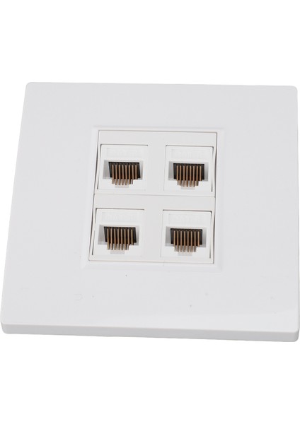 Cat 6 Ethernet Duvar Plakası 4 Port Dişi-Dişi Keystone Duvar Plakası Cat5 CAT5E CAT6A Için Internet Duvar Plakası (Yurt Dışından) indirimleri