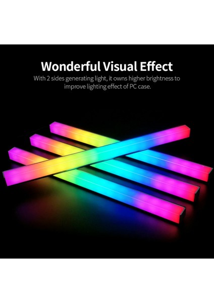 Coolmoon Manyetik Argb LED Şerit Çift Taraflı Aydınlatma Şeridi Gökkuşağı Pc Kasa Işık Çubuğu 5V 3pin Argb Başlık Senkronizasyon Aydınlatma Efekti (Yurt Dışından) fiyatları