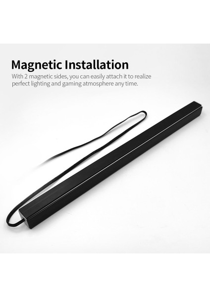 Coolmoon Manyetik Argb LED Şerit Çift Taraflı Aydınlatma Şeridi Gökkuşağı Pc Kasa Işık Çubuğu 5V 3pin Argb Başlık Senkronizasyon Aydınlatma Efekti (Yurt Dışından) modelleri