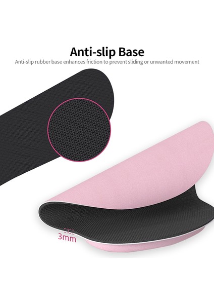 Hafızalı Köpük Klavye Bilek Desteği Mouse Pad Seti Kumaş Kaymaz Kauçuk Tabanlı Klavye Mouse Bilek Pedleri Gri (Yurt Dışından)
