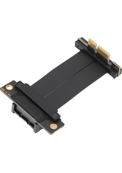 Pcıe 4.0 X1 Uzatma Kablosu Çift 90 Derece Sağ Açı Gpu Yükseltici Kablo Wifi Kartı Ses Kartı Için 5cm / 2in (Yurt Dışından)