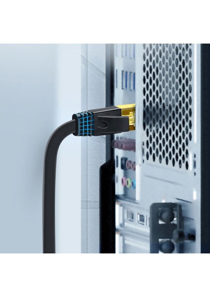 Cat 7 Ethernet Kablosu 32AWG Oksijensiz Bakır 10GBPS Yüksek Hızlı 600MHZ Bant Genişliği Düz Internet Ağı Lan Yama Kablosu, Beyaz 15M (Yurt Dışından) fırsatları