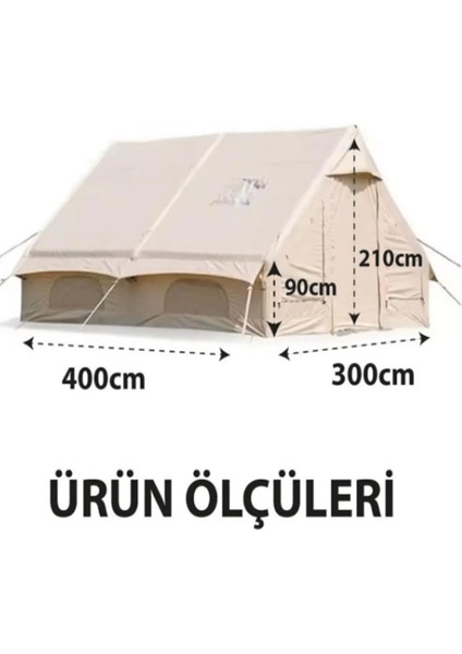 12 Kişilik Şişme Kamp Çadırı 4 Mevsim Deniz Çadır Oxford Kumaşlı Pompalı
