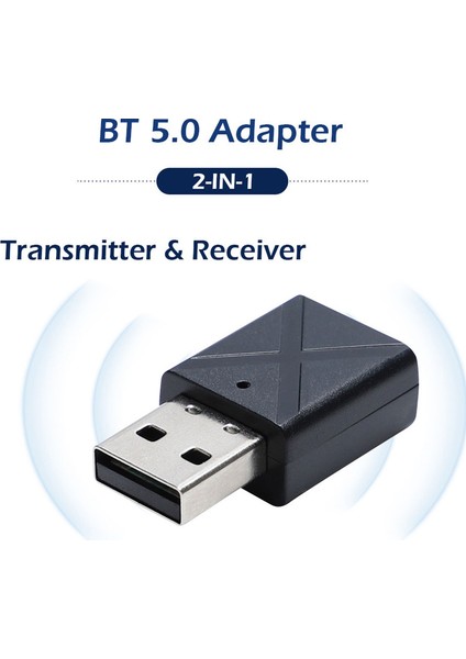 KN320 3.5mm Kablosuz Ses Verici Alıcı USB Bt 5.0 Adaptörü Tv Hoparlör Kulaklık Mini Araba Müzik 2'si 1 Arada Bt Transmit (Yurt Dışından) fiyatları
