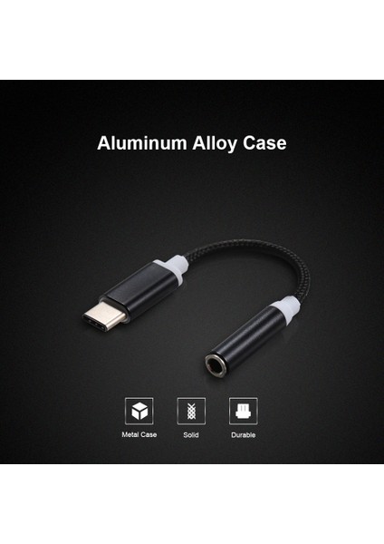 Type-C To Jack 3.5mm Aux Ses Kablosu Dönüştürücü Adaptör Usb-C Erkek - 3.5mm Kulaklık Dişi Jak Xiaomi Samsung Huawei Için Yedek (Yurt Dışından)