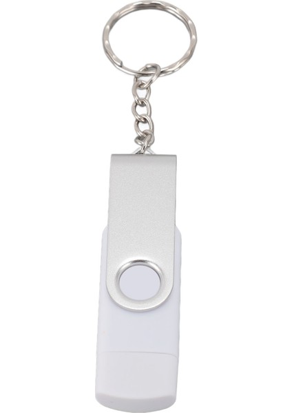 3'ü 1 Arada U Disk USB 2.0 Tip C Mikro USB Flash Sürücüler Evrensel Su Geçirmez Taşınabilir USB Bellek Yedekleme Için 128 GB Beyaz (Yurt Dışından)
