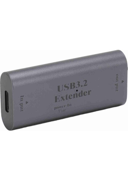 USB 3.2 Sinyal Genişletici 5gbps 10M Uzun Mesafe Taşınabilir Usb3.2 Sinyal Amplifikatörü Genişletme Adaptörü 15W USB C Şarj Portu Tip C Girişinden USB Çıkışına (Yurt Dışından)