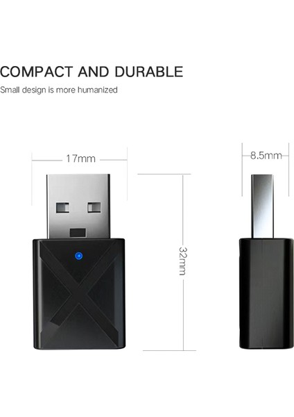 USB Bt5.0 Adaptör Verici ve Alıcı 2'si 1 Arada Aux Giriş Desteği Tv Hoparlör Kulaklık Mini Araba Müzik Dizüstü Bilgisayar Pc Bilgisayar (Yurt Dışından) modelleri