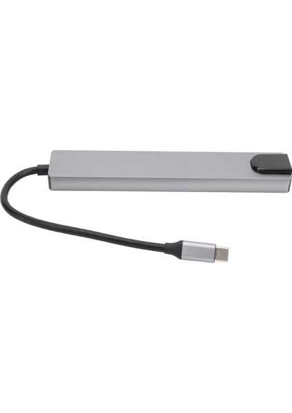 Type C Hub 8'i 1 Arada 4K Hd Multimedya Arayüzü USB 3.0 100MBPS RJ45 87W Pd Çoklu Bağlantı Noktası Adaptörü Kart Okuyucu ile (Yurt Dışından)