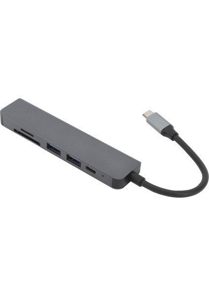 USB C Yerleştirme Istasyonu Çoklu Port Yüksek Isı Dağılımı 4K 30FPS Kararlı Iletim 87W 6'sı 1 Arada USB C Hub Bilgisayar Telefon Tablet Için (Yurt Dışından)