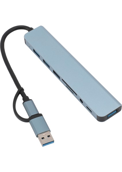 USB Type C Hub 8'i 1 Arada Yüksek Hızlı Tak ve Çalıştır Çoklu Port Adaptörü Dizüstü Tablet Telefon Pc Için (Yurt Dışından)
