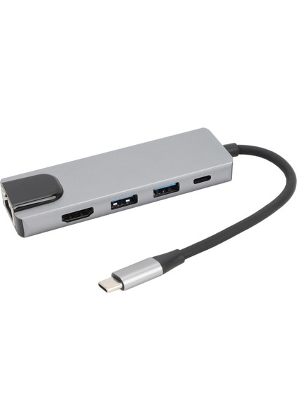 5'i 1 Arada USB C Hub Tip C'den 4K Hd Ekran Arayüzü 1000MBPS RJ45 Usb3.0 Pd USB C Yerleştirme Istasyonu Telefon Tablet Bilgisayar Için (Yurt Dışından)