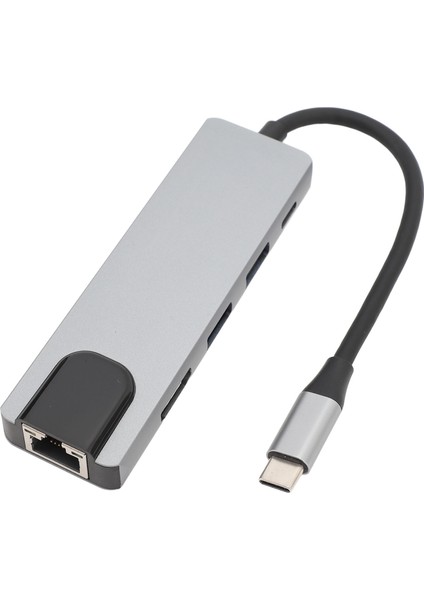 5'i 1 Arada USB C Hub Tip C'den 4K Hd Ekran Arayüzü 1000MBPS RJ45 Usb3.0 Pd USB C Yerleştirme Istasyonu Telefon Tablet Bilgisayar Için (Yurt Dışından)