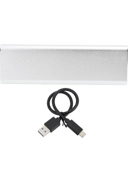 M.2 Nvme SSD Muhafazası Usb3.1 Gen2 Tip C 10GBPS Alüminyum Alaşımlı Kabuk M.2 Pcıe Sabit Sürücü Muhafazası Veri Kablosuyla Gümüş Sabit Sürücü Kutusu A‑c Kablosuyla (Sabit Disk Dahil Değildir) (Yurt Dışından)