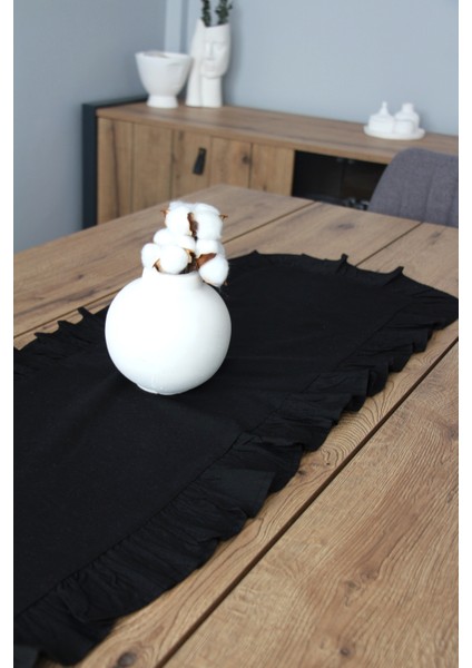 Fırfırlı Keten Masa Runner 40X110 cm 5001-FIRFIR fiyatları