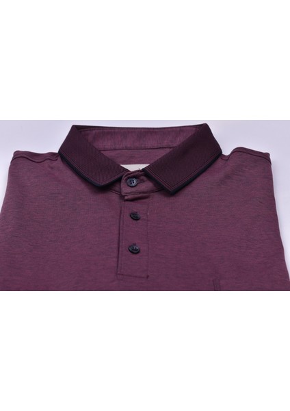 RYM-6275 Polo Yaka Cepli Tişört/lacivert-Gül/3xl