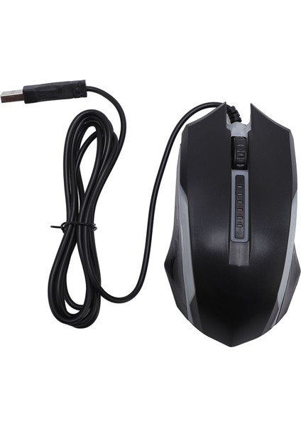 USB Kablolu Fare 4.9ft Kablo 1200 Dpı Hassas Rahat Tutuş Rgb Optik Bilgisayar Faresi Masaüstü Bilgisayar Dizüstü Bilgisayar Evrensel (Yurt Dışından)