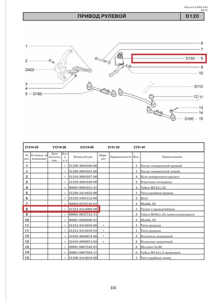 Lada Niva 1700CC. Ontakım - Esrot Komple Kollu Ym Orj Avtovaz 21213341408000 modelleri