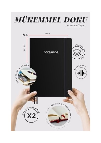 Bene Premium Sert Kapak Defter, 21X29 Cm, Çizgili modelleri