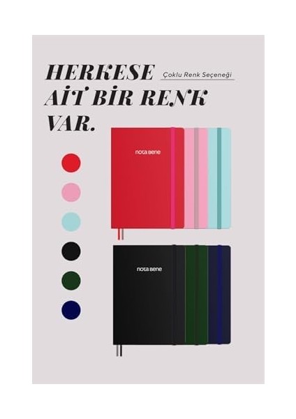 Bene Premium Sert Kapak Defter, 14.8X21 Cm, Çizgili