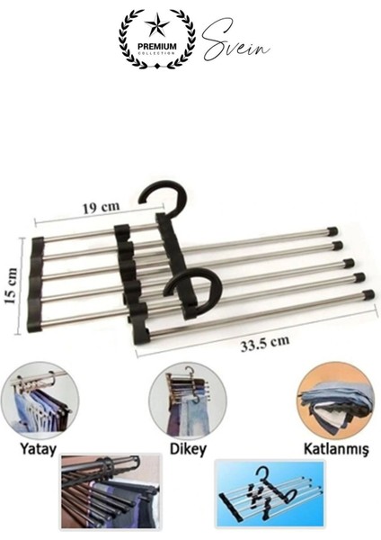 Pantolon Askısı 5 In 1 Hareketli Dolap Içi Şal Kravat Düzenleyici Katmanlı Organizer Askılığı modelleri