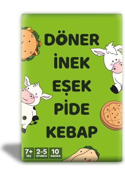 Döner Inek Eşek Pide Kebap Kart Oyunu